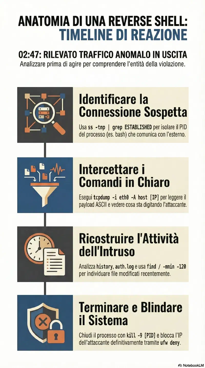 Anatomia di una Reverse Shell: Timeline di Reazione